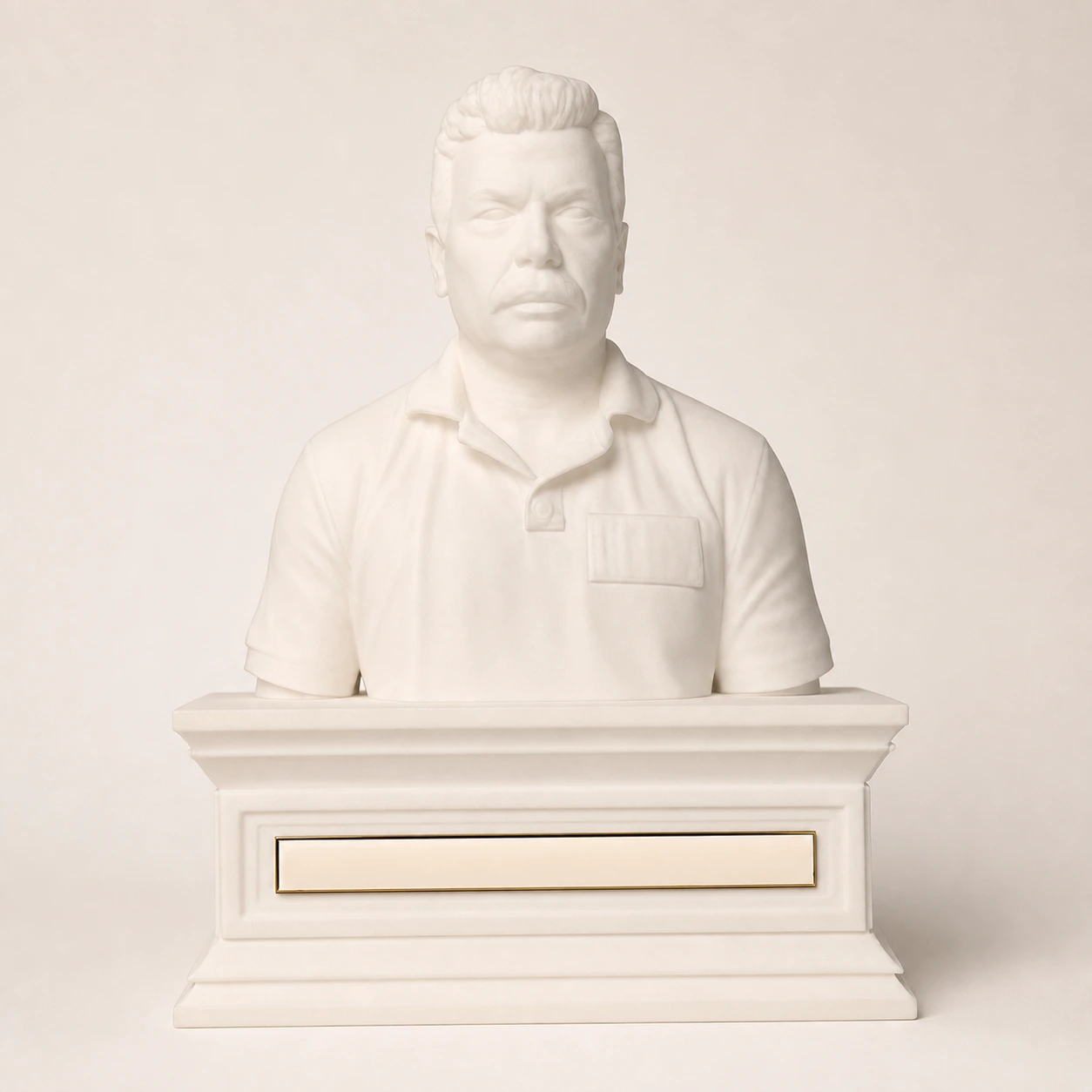 Custom portrait bust plaque
